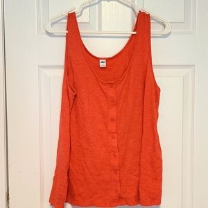 Old Navy Coral Button Up Tank XL